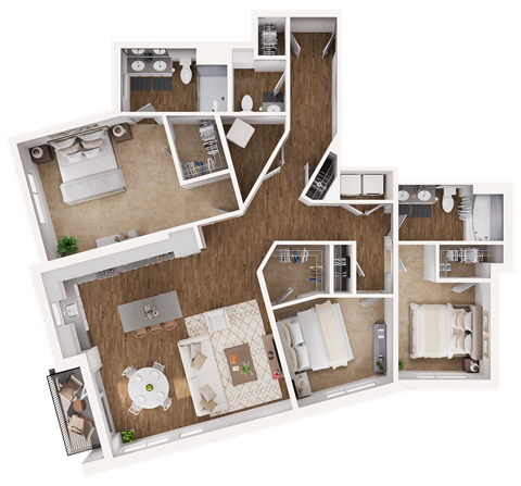 Peony Floor Plan at Hamilton at Eagleview, offering 3 bedrooms, 2.5 bathrooms, and spacious living areas in Exton, PA